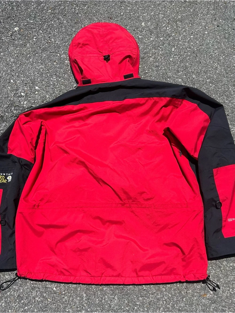 Mountain Hardwear Conduit Waterproof Hooded Ski Shell Jacket Red Black Mens XL